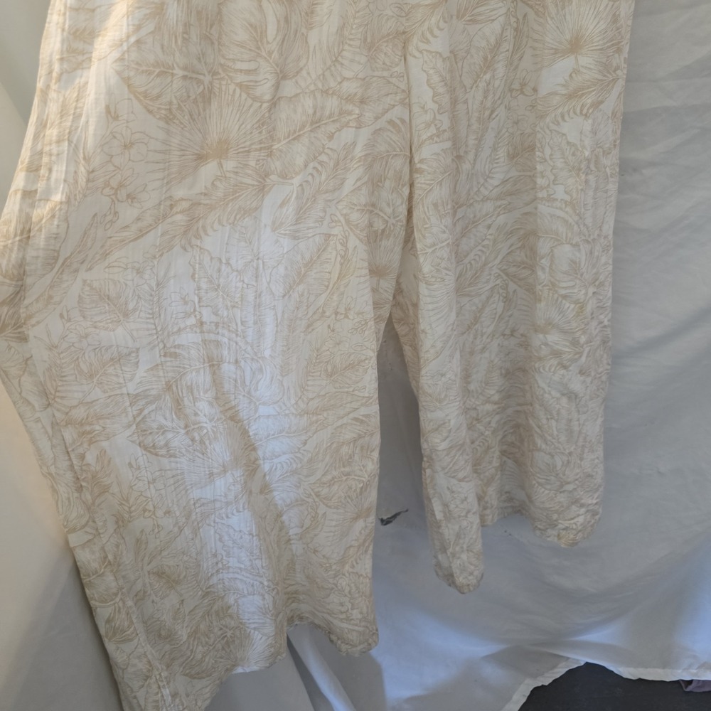 American Eagle Jumpsuit Strapless/ Straps Smocked Bodice Palm Print Beachy NWT M - Picture 3 of 16